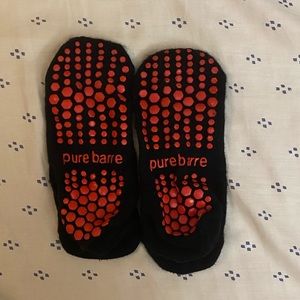 Black/Red Pure Barre Socks